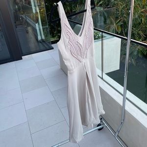 like new reiss beaded bodice a-line dress